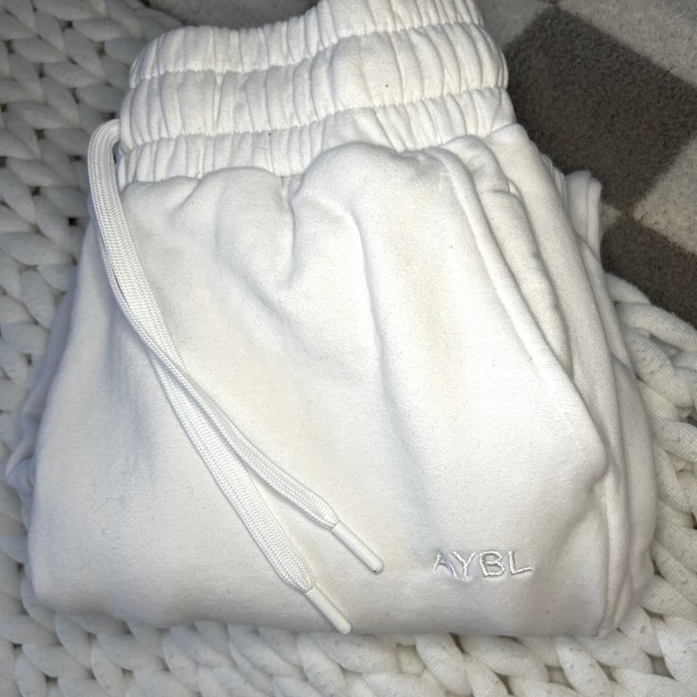 Aybl white sweatpants